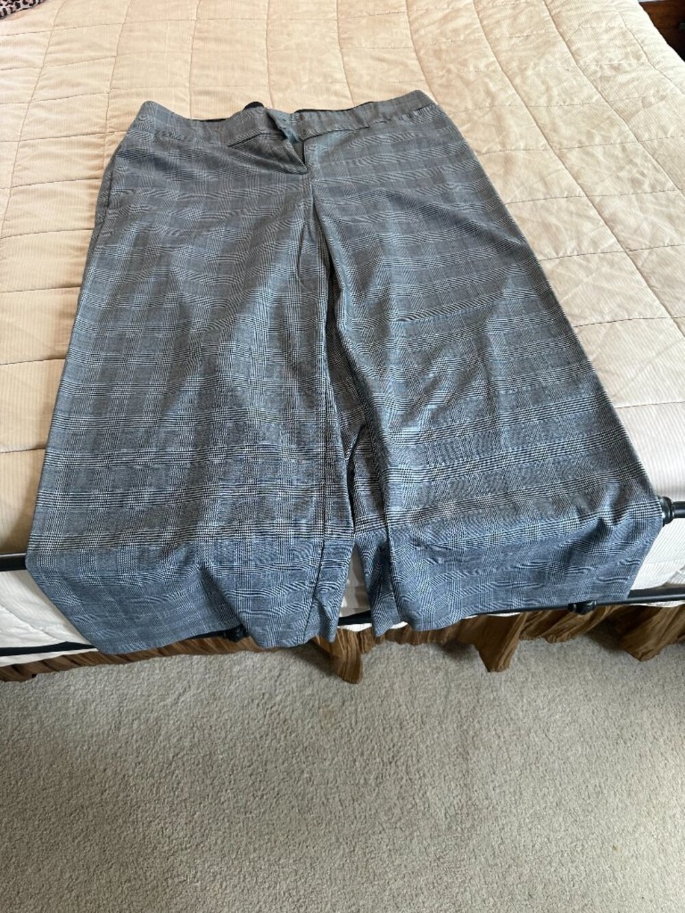 Lane Bryant Women’s Plus Size 22 Plaid Wide Leg Career Trousers Stretch